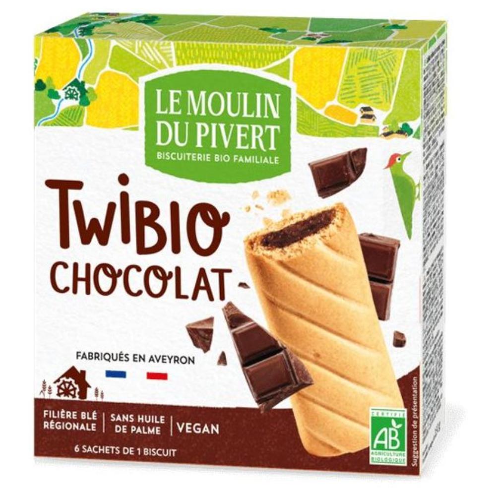 [726037] Biscuit Twibio Fourré Choco Moulin Du Pivert 150g