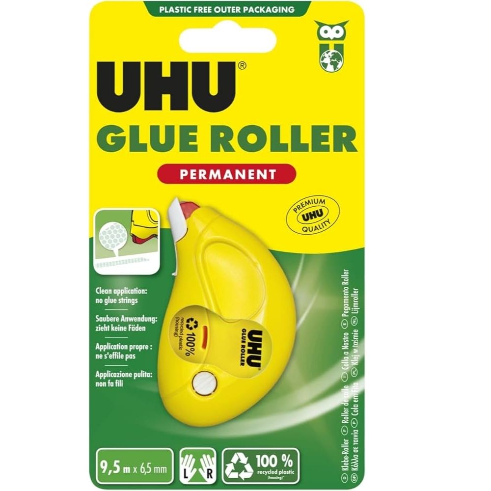 [486816] Colle Permanente pour Ruban Adhésif Dry & Clean Roller UHU