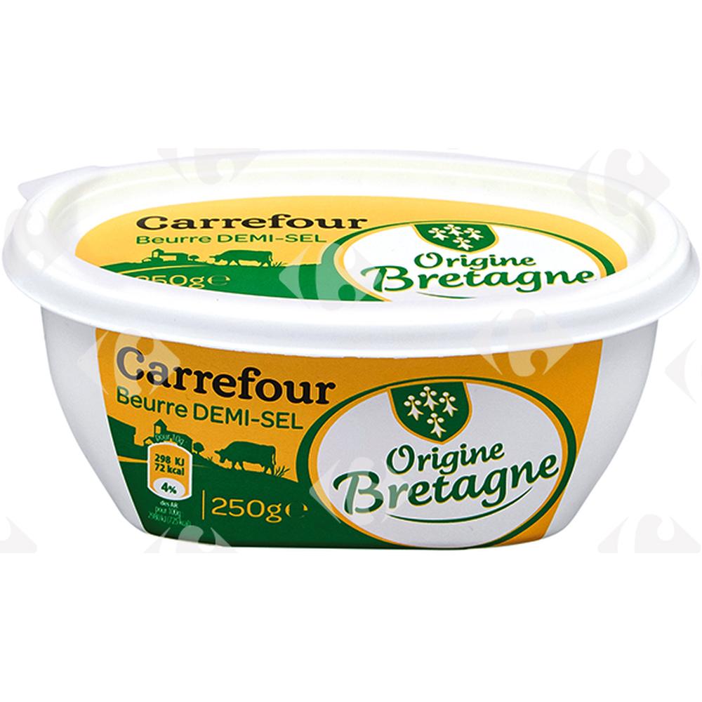 [366643] Beurre Demi-Sel Moulé de Bretagne 80%Mg Carrefour250g