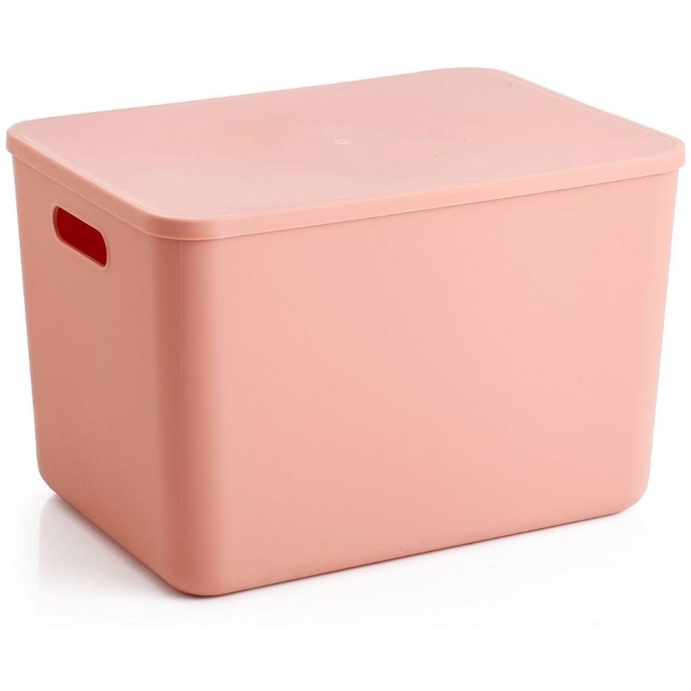 [723026] Boîte de Rangement Saumon avec Couvercle Kasa 36x26x24cm