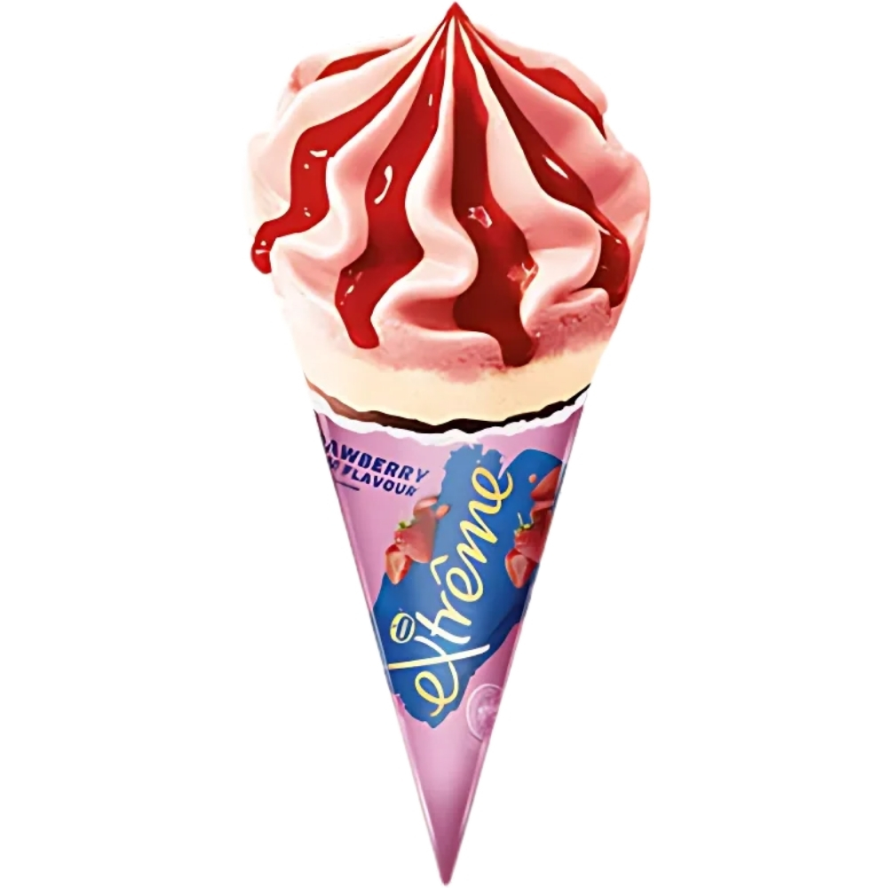 Cornet Extrême Fraise Nestlé 120ml