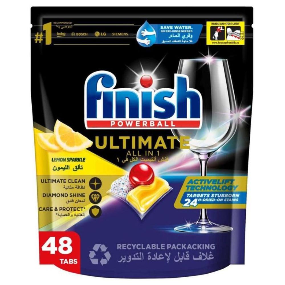 [714955] Pastilles Lave Vaisselle Ultimate All-in-One Citron Finish 48 Tablettes