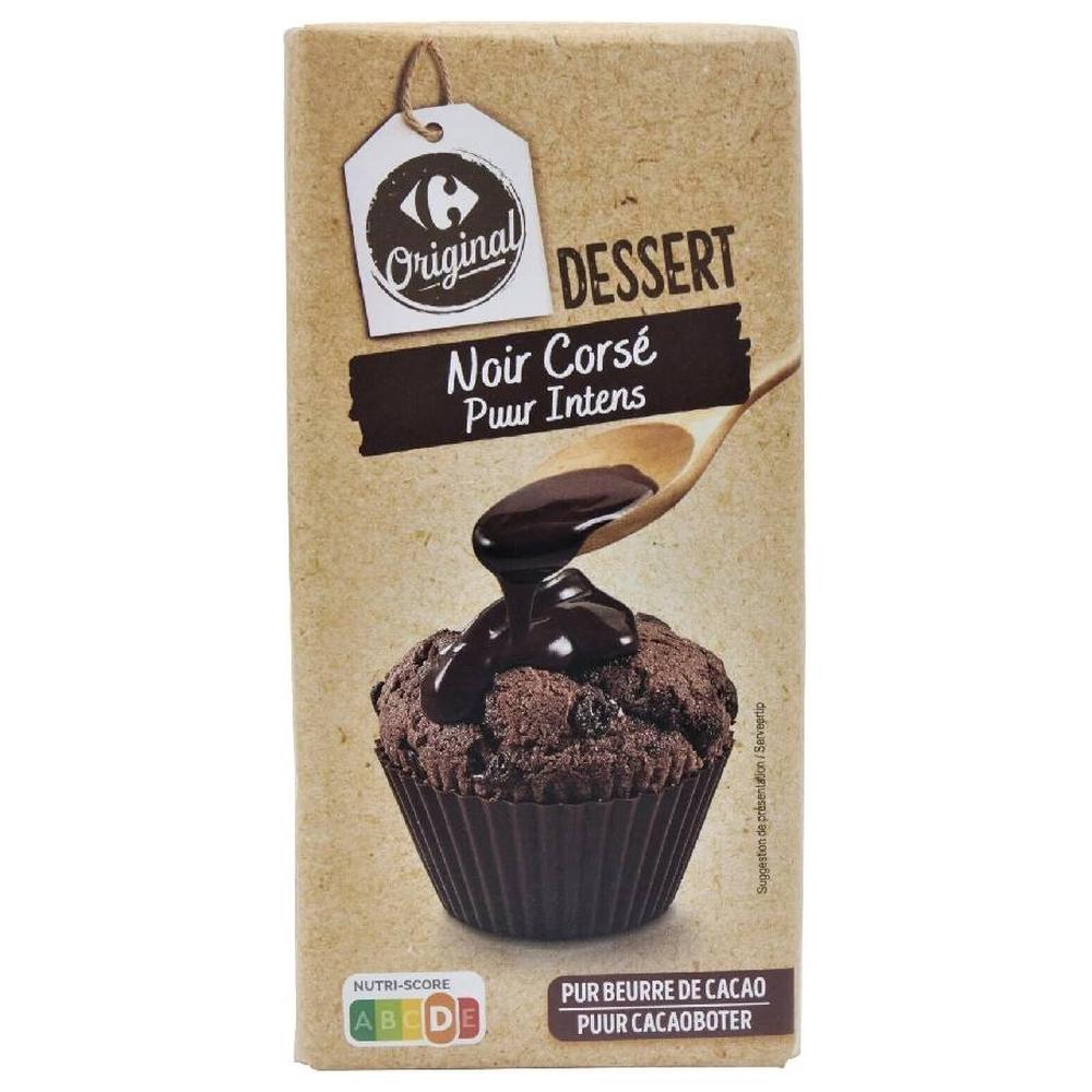 [441409] Tablette de Chocolat Dessert Corsé 64% Cacao Carrefour 200g