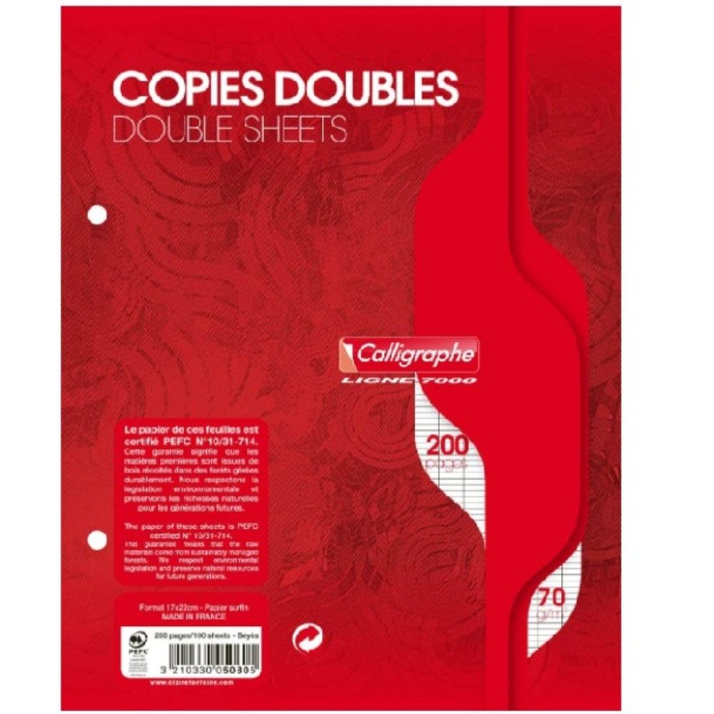 [488816] 50 Copies Doubles 200 pagess 70g 17x22cm