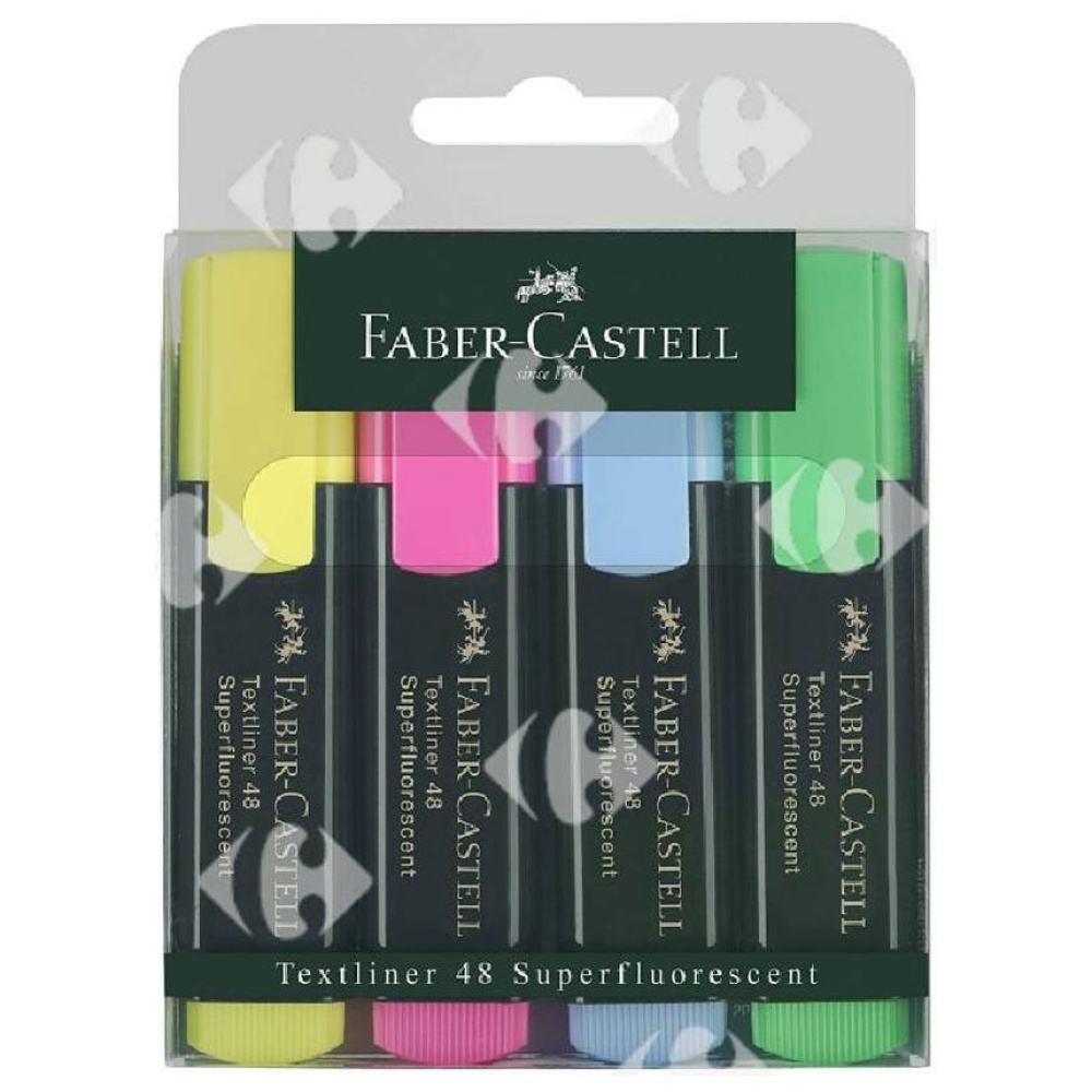 Surligneur Textliner 48 Refill Rouge Faber Castell 4 unités