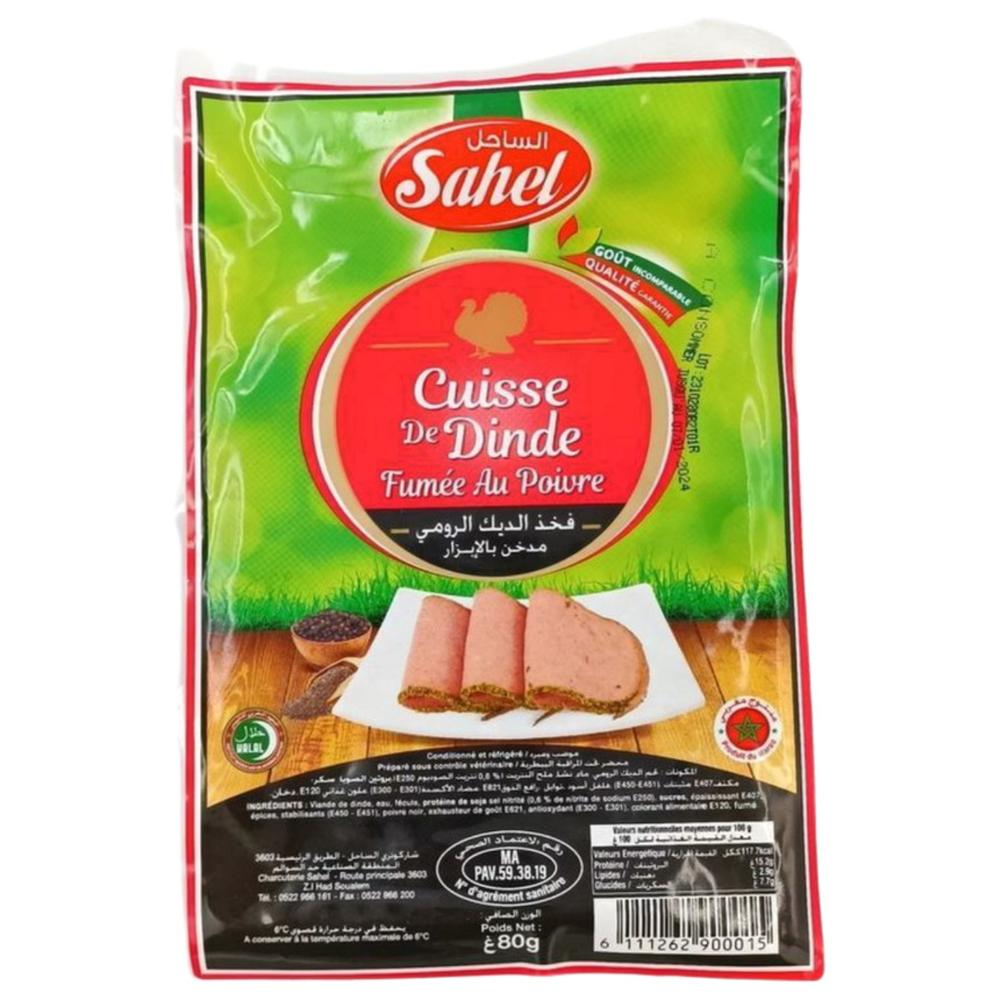 [645963] Cuisse de Dinde Fumée au Poivre - Charcuterie - Sahel 80g.