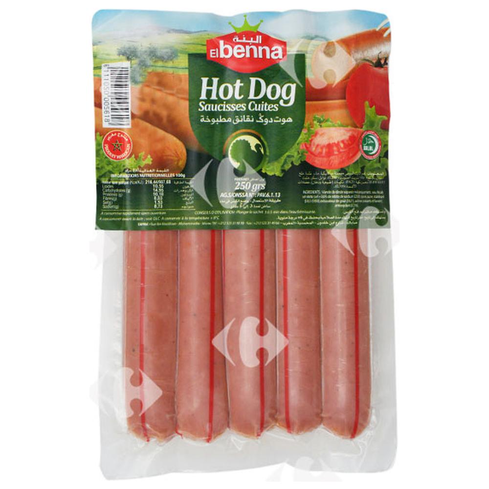 Hot Dog de Dinde - Charcuterie - El Benna 250g.