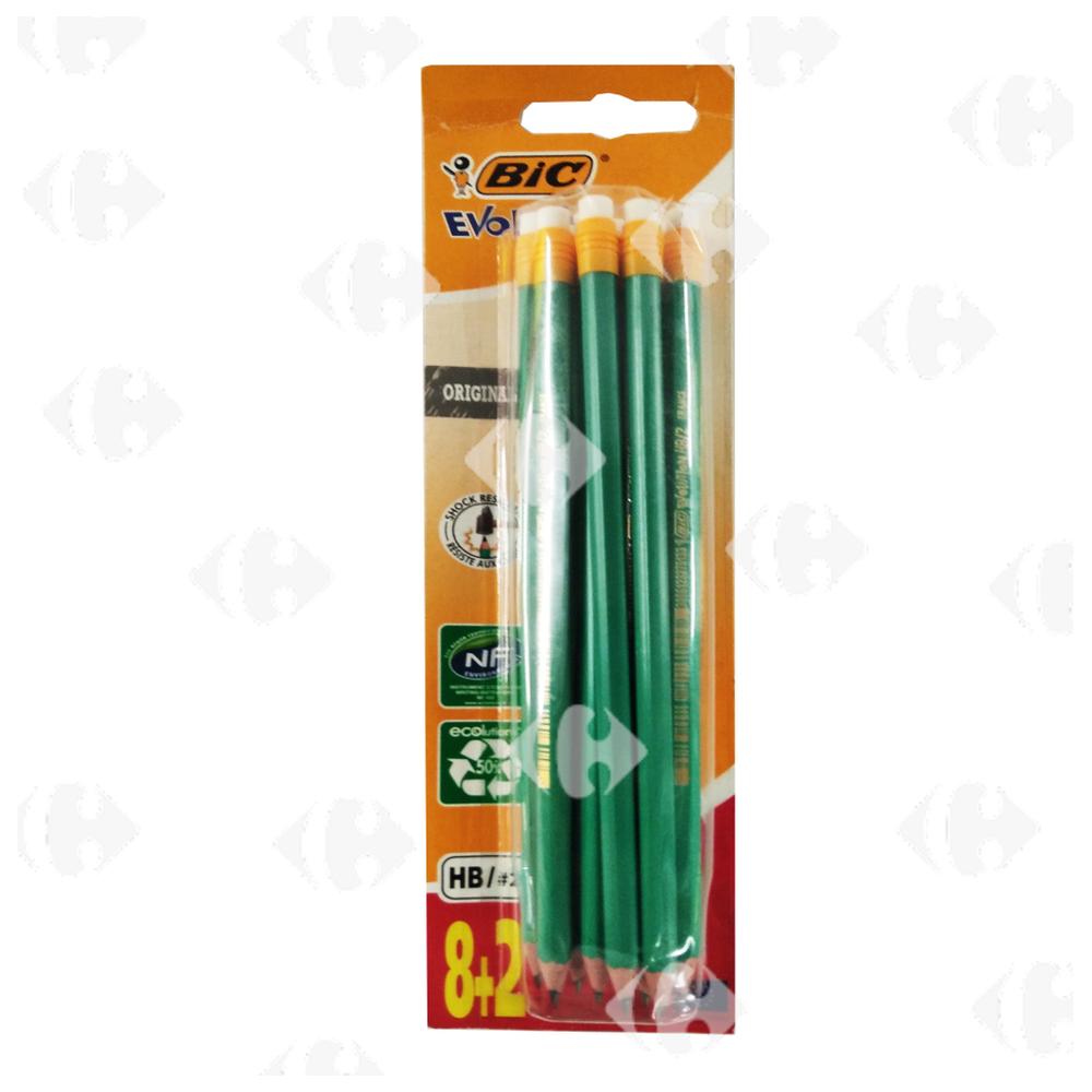 [615331] Crayon HB Eco Evolution 655 HB Assortiment Bic 8 + 2 unités