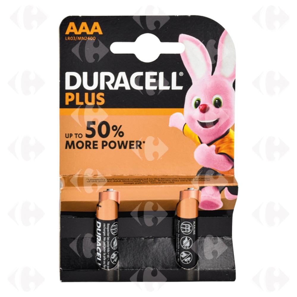 [575176] Piles AAA Plus Power Duracell 2 unités.