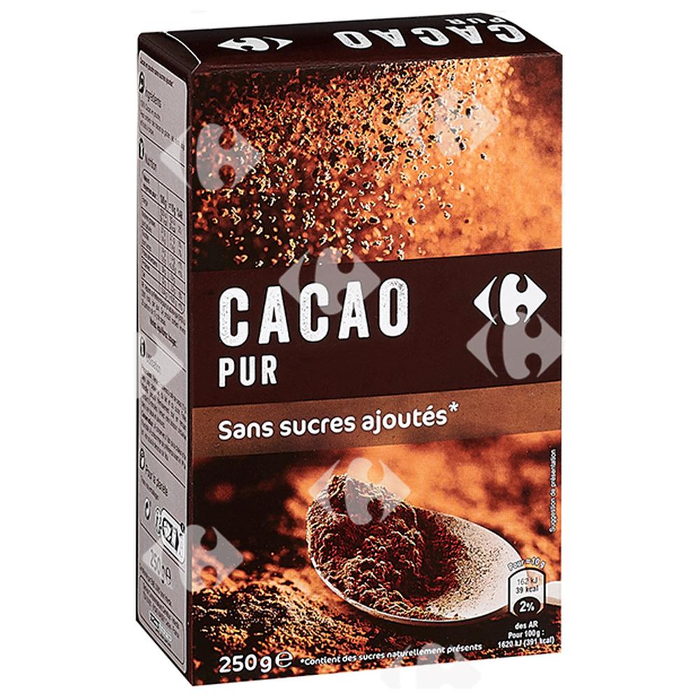 [644117] Poudre Cacao Pur sans Sucre Carrefour 250g