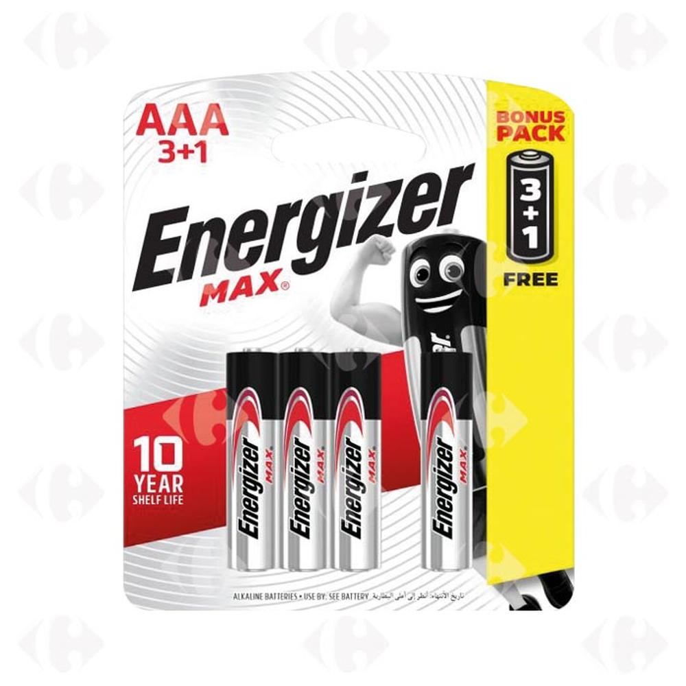 [569572] Pack de piles Max AAA E92 Energizer 4 unités.