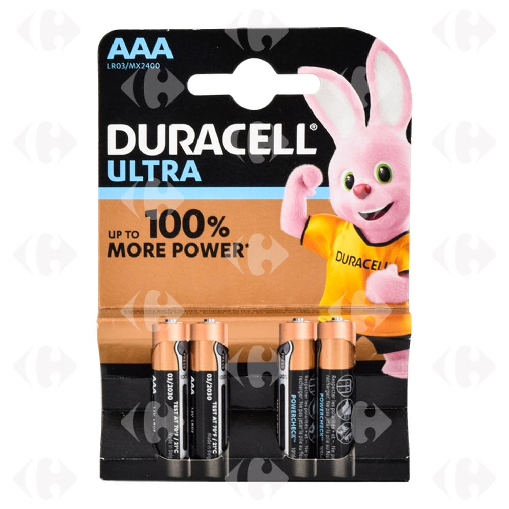 [575198] Piles AAA Ultra Power Duracell 4 unités.