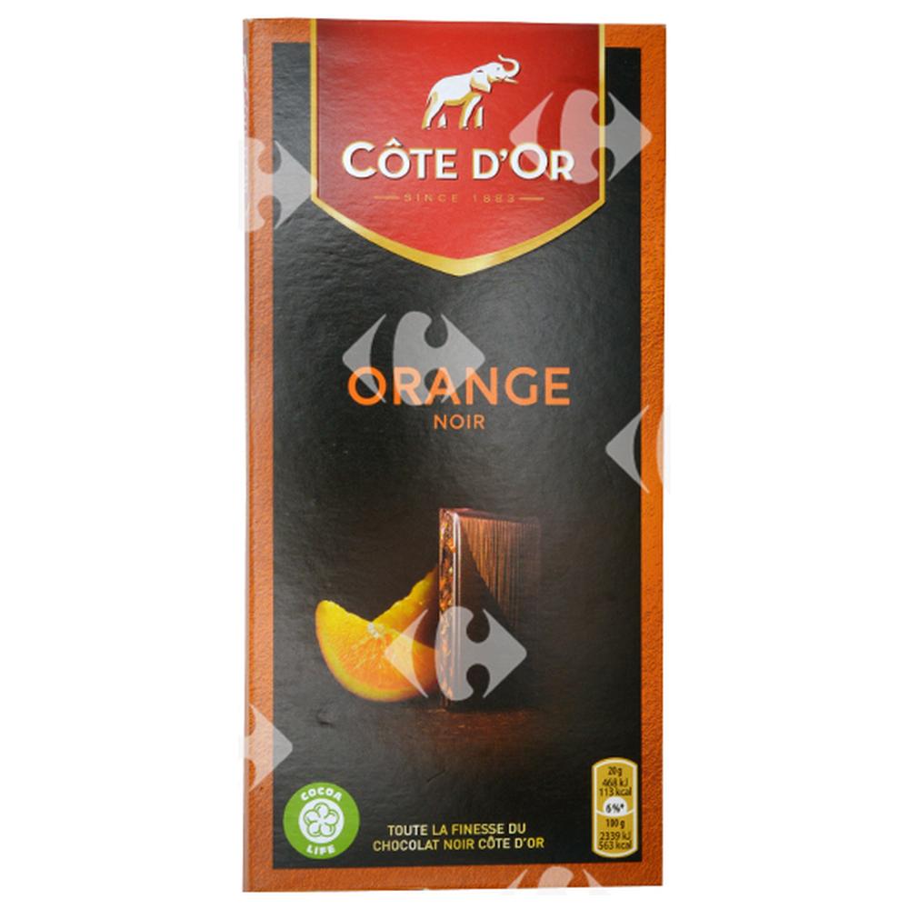[626382] Tablette de Chocolat Noir à l'Orange Côte D'Or 100g