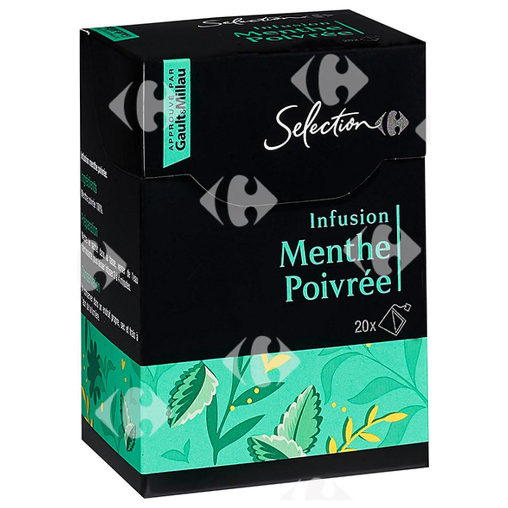 [638013] Infusions Menthe Poivrée Carrefour Sélection 20 sachets