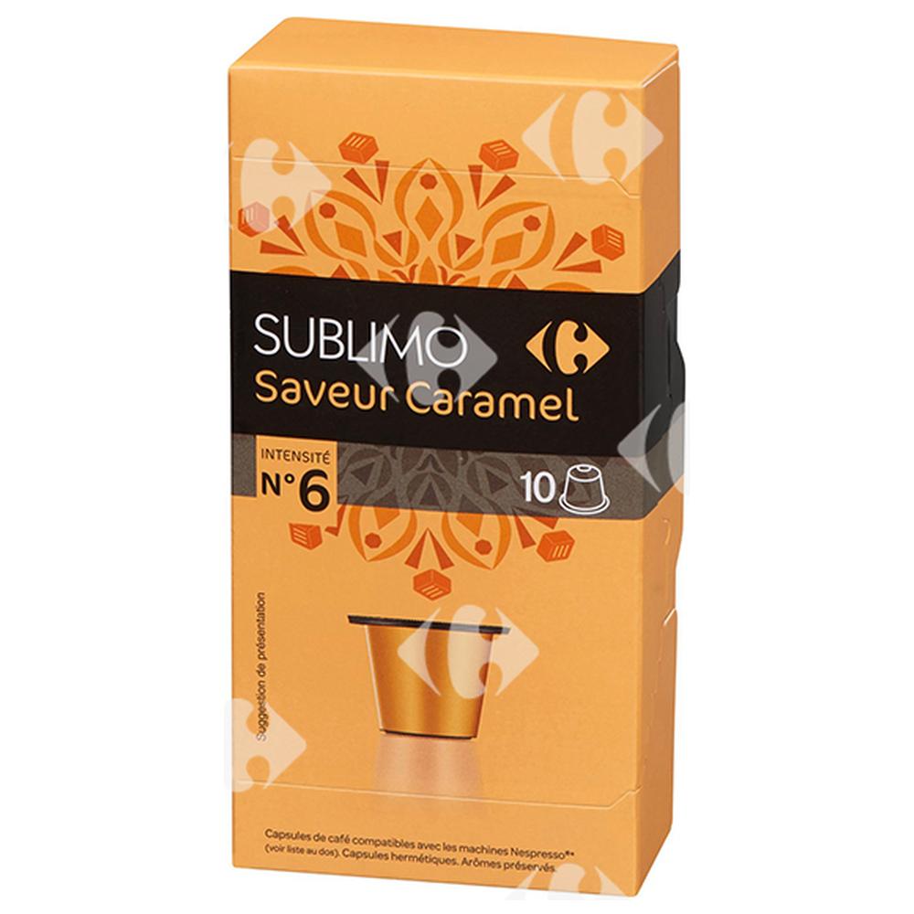 [545584] Café en Capsules Saveur Caramel Carrefour N6x10