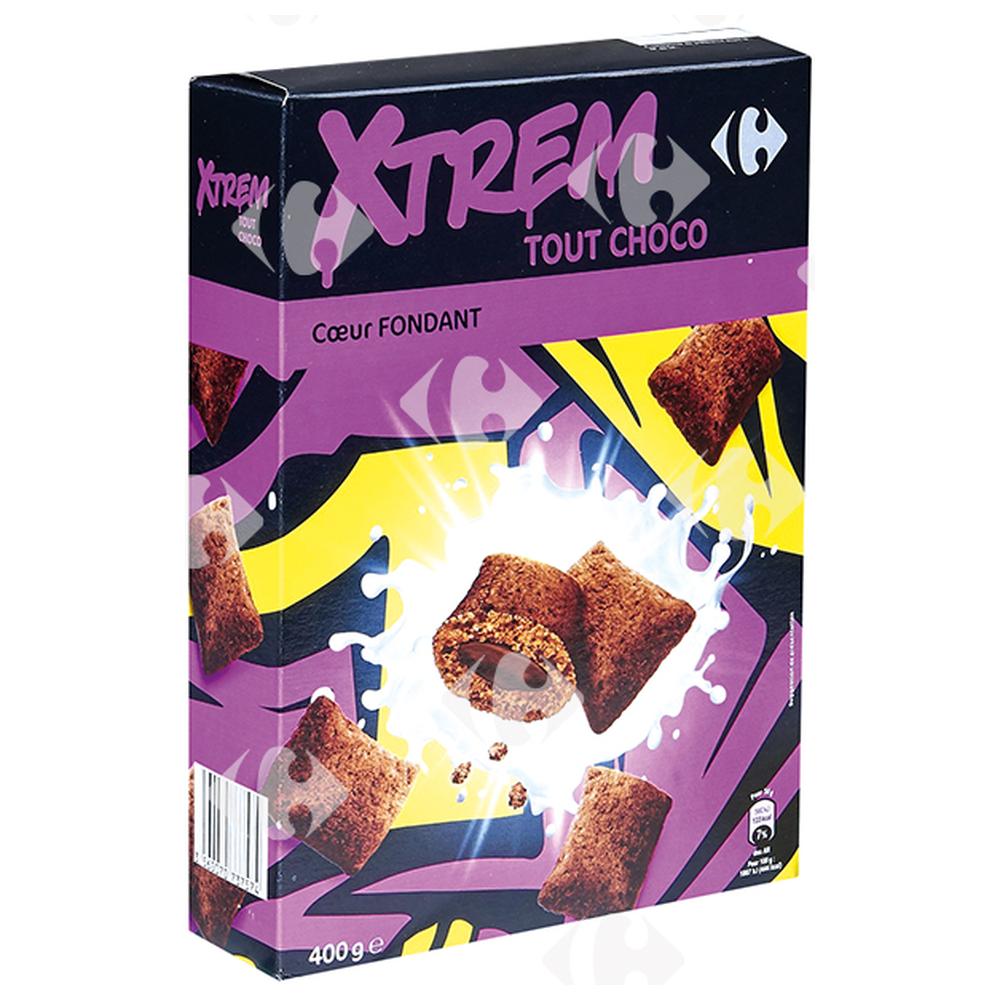 [623054] Céréales Cœur Fondant au Chocolat Xtrem Carrefour400g