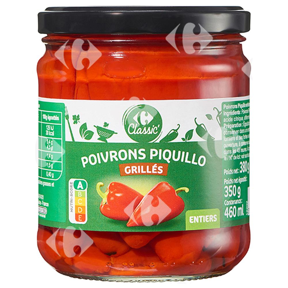 Poivrons Piquillo Grillés et Pelés Carrefour 380g