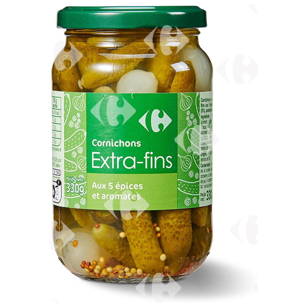 [370223] Bocal de Cornichons Extra Fins Carrefour 37cl