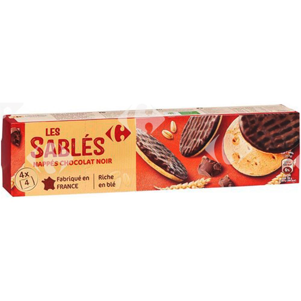 [626889] Sablés Nappés Chocolat Noir Carrefour 195g