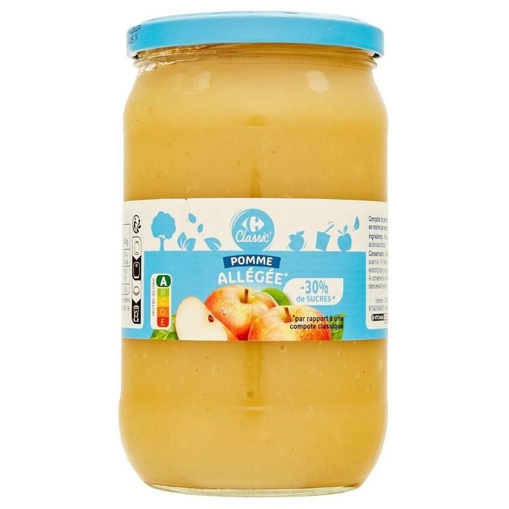 [704824] Compote Pomme Allégée Carrefour Classic 710g