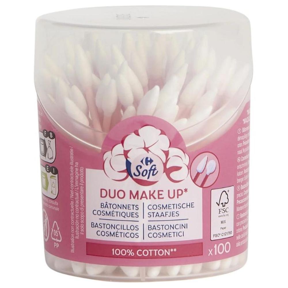 [640696] Bâtonnets Maquillage Carrefour Soft 100 unités