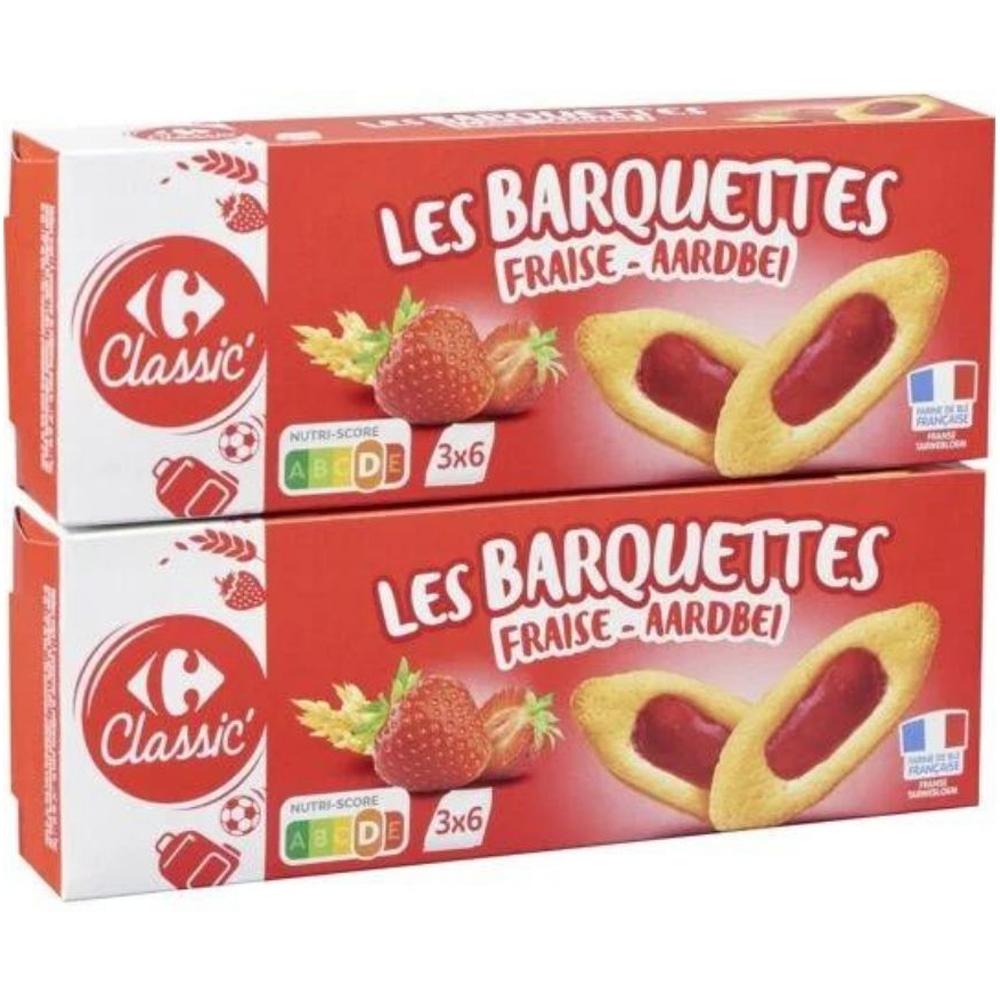 [188851] Biscuits Barquettes Fraise Carrefour Classic 2x120g