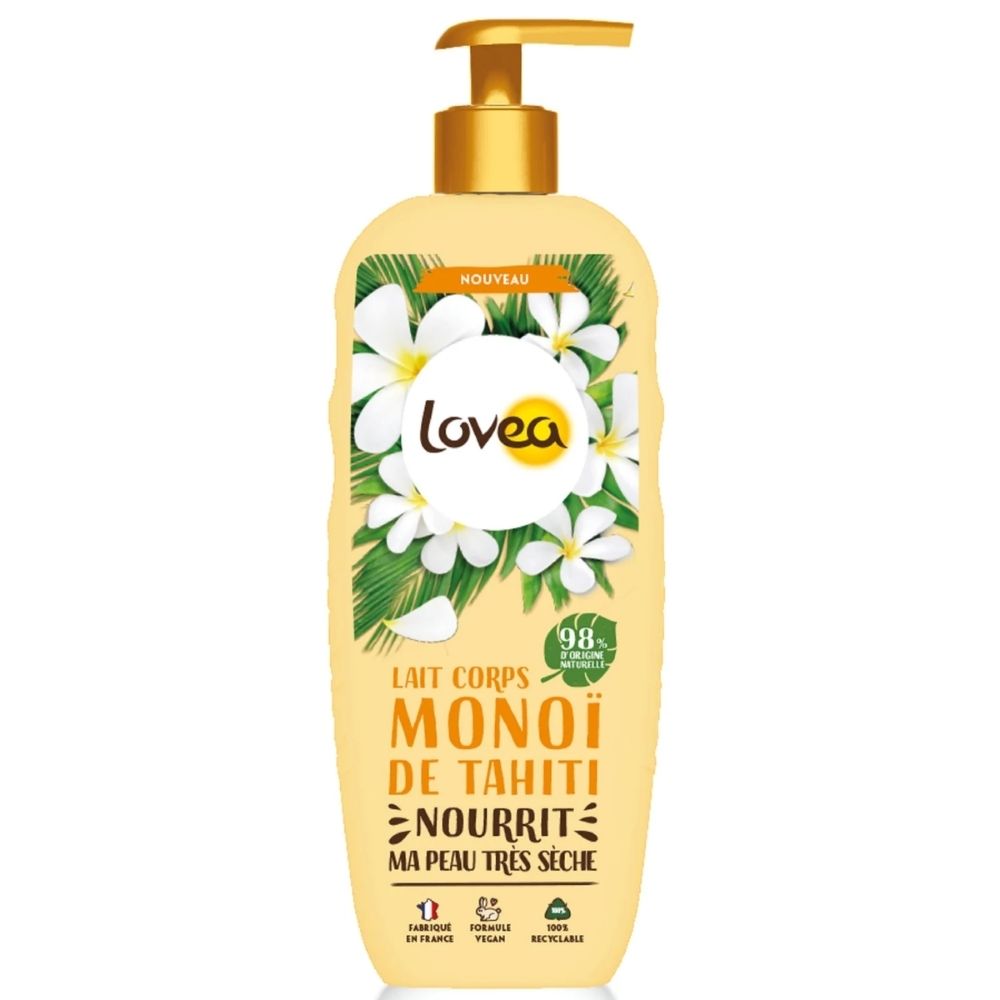 Lait corps à l’huile de monoï bio de Tahiti Lovea 250ml