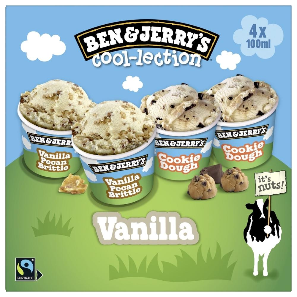 [703763] Pack Pots Glace The Vanilla Ben & Jerry's 4 unités 100ml