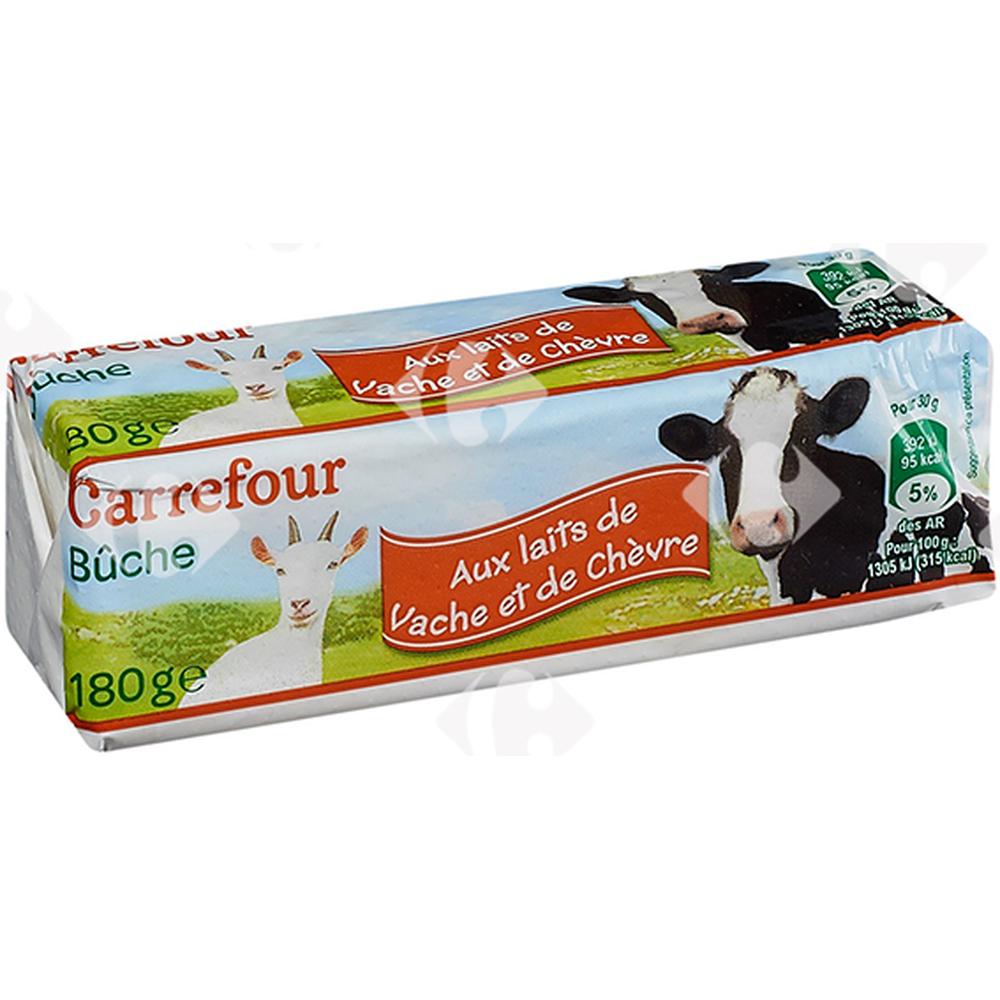[571891] Bûche de Fromage de Chèvre au Lait Mélangé Carrefour 180g