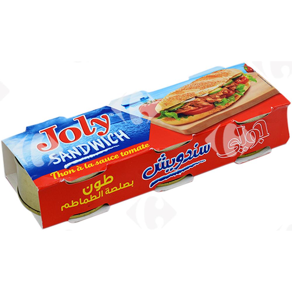 Pack de Thon Sandwich à La Sauce Tomate Joly 3x80g