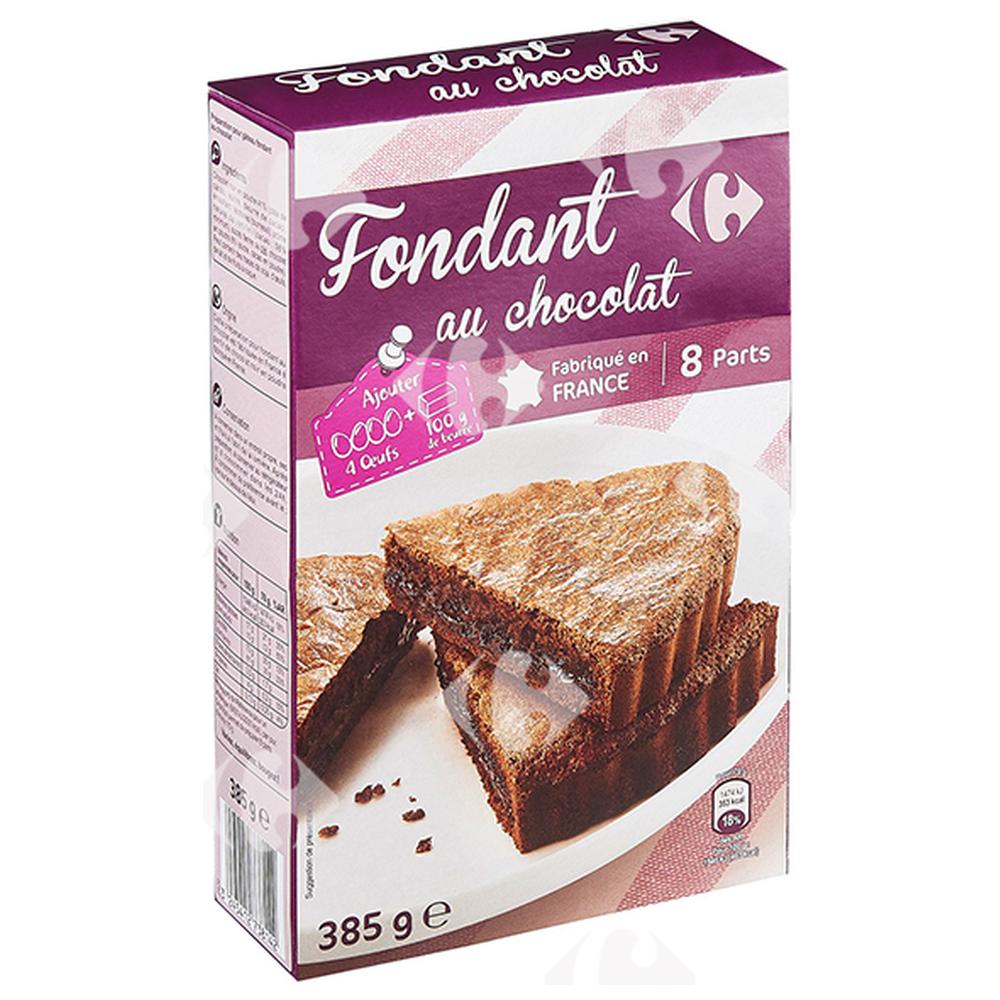 [531035] Préparation Gâteau Fondant au Chocolat Carrefour 385g