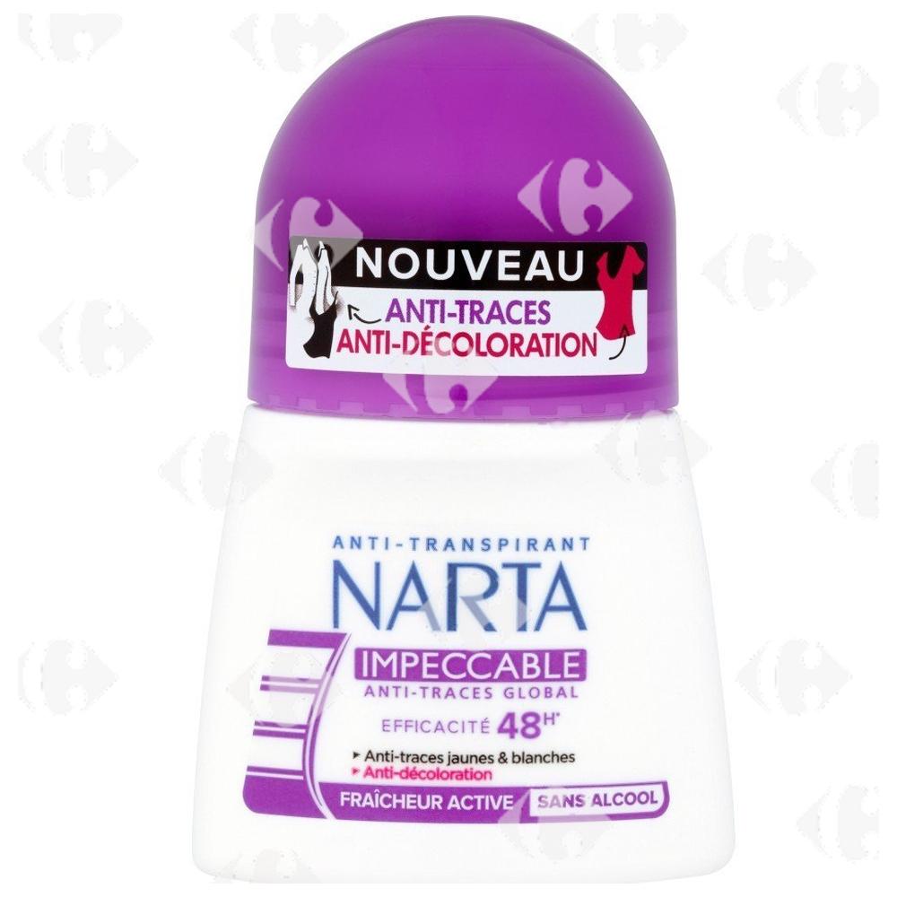 [457696] Déodorant Femme Roll-On Impeccable Anti-traces Narta 50m