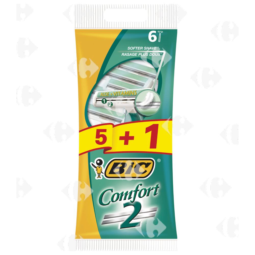 [64493] Rasoir Jetable Comfort BIC 6 unités