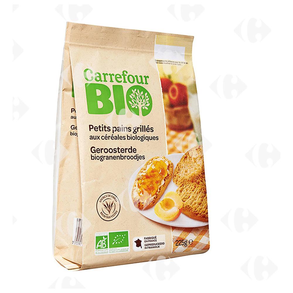[209614] Petits Pains Grillés aux Céréales Biologiques Carrefour Bio 225g