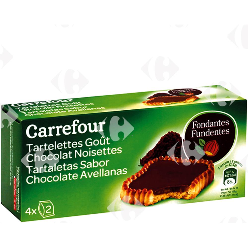 [553146] Tartelette Carrée ChocolatNoisettes Carrefour 127g