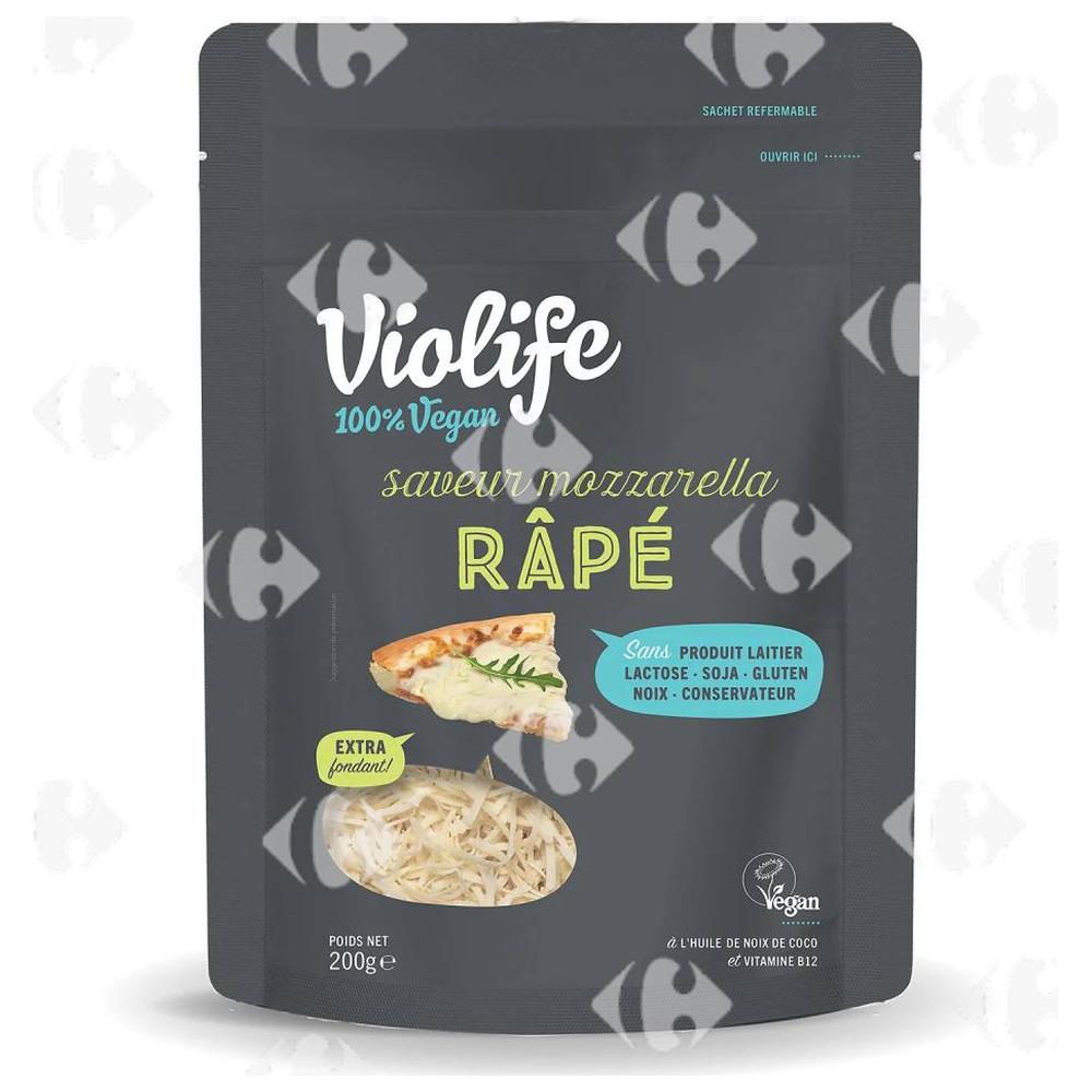 [658414] Fromage Râpée Saveur Mozzarella Vegan Violife 200g