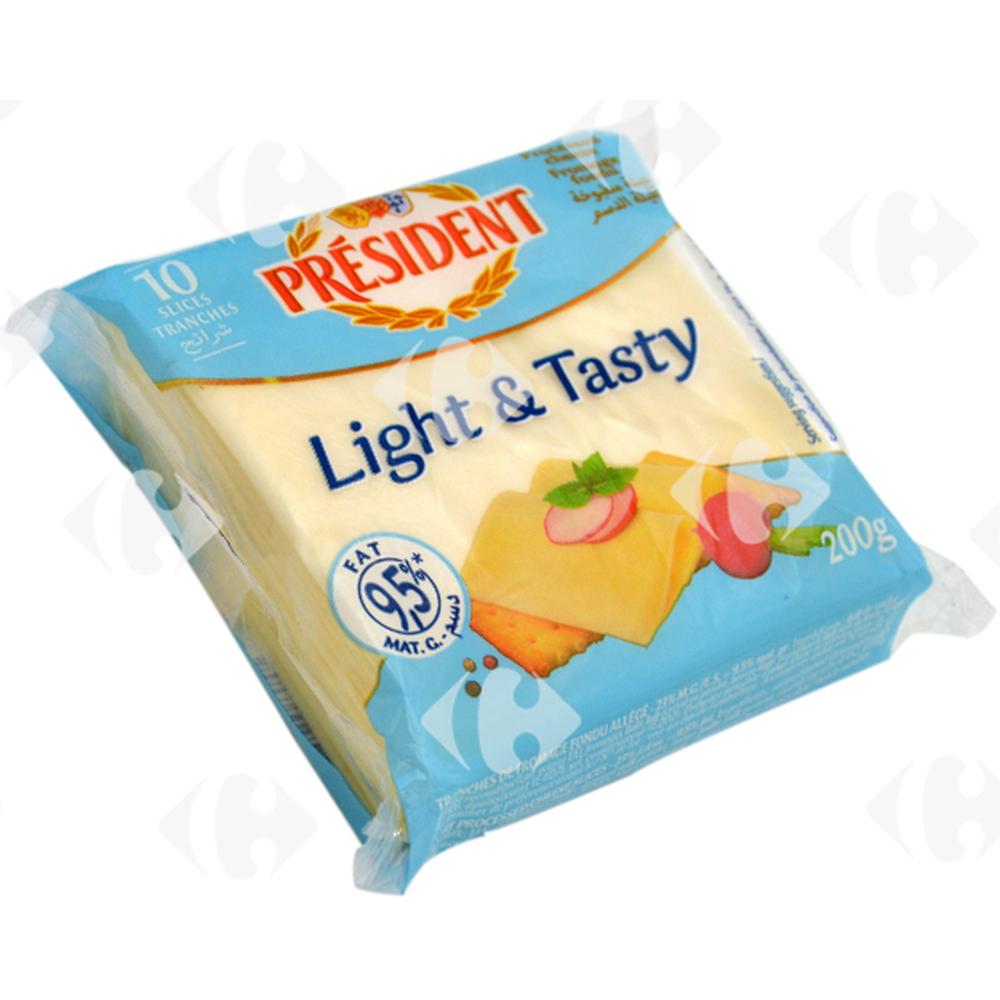 Fromage Fondu Light en Tranches Président 200g