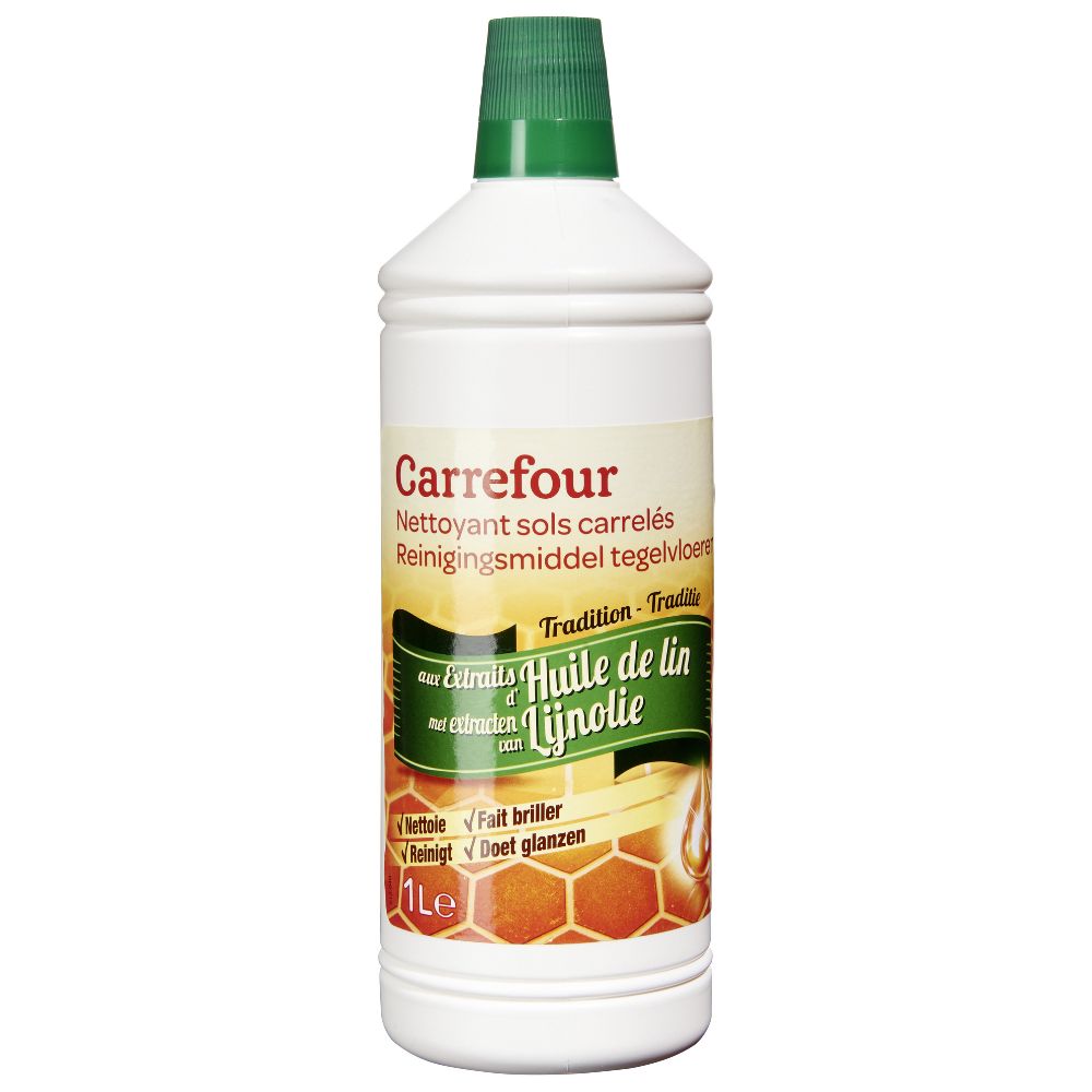 [508318] Nettoyant Sols Carrelés aux Extraits d'Huile de Lin Carrefour 1L