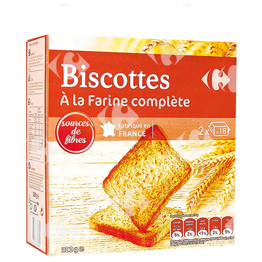 [626919] Biscottes à la Farine Complète Carrefour 300g
