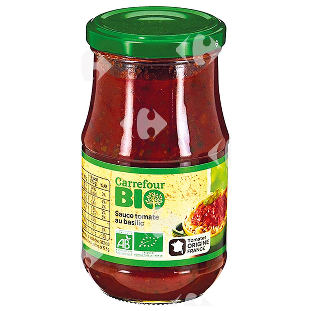 [531077] Sauce Tomate au Basilic Bio Carrefour 350g