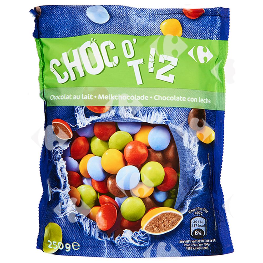 [410748] Billes Chocolat au Lait Choc O'Tiz Carrefour 250g