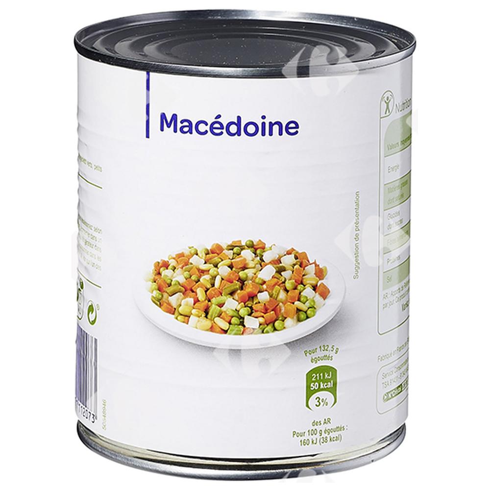 [185160] Conserve Macédoine de Légumes Carrefour Blanc 800g