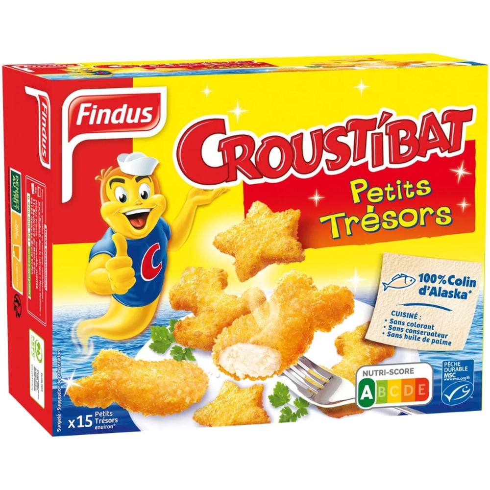 [666567] Poissons Panés Petits Trésors Croustibat Findus 450g 15 pièces