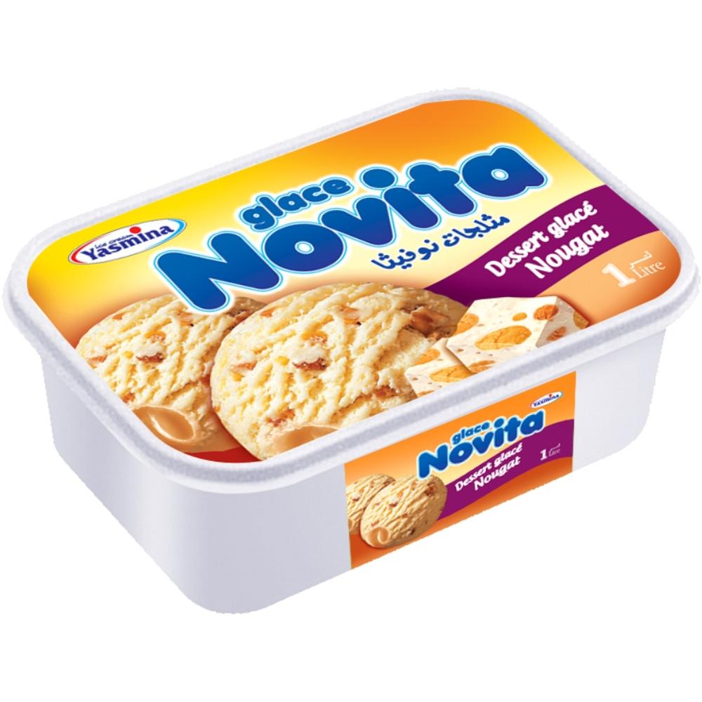 [226238] Crème Glacée Novita Nougat Bac Yasmina 1L