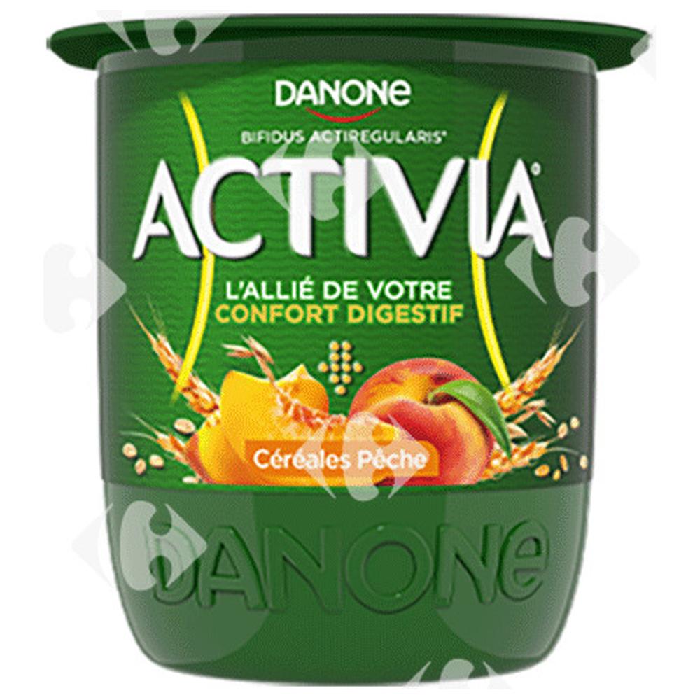 [672127] Yaourt Brassé Céréales Pêche Danone Activia 110g