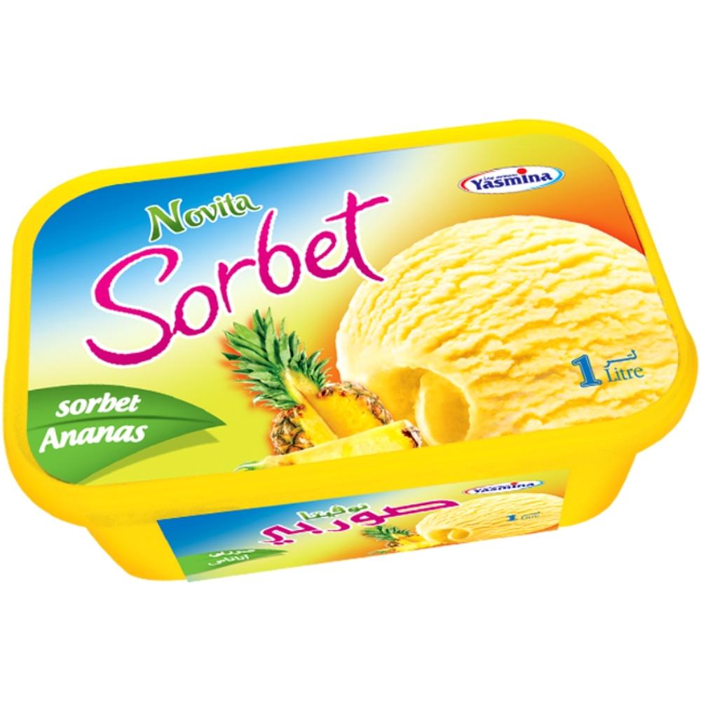 Sorbet à L'Ananas en Bac Novita 1L