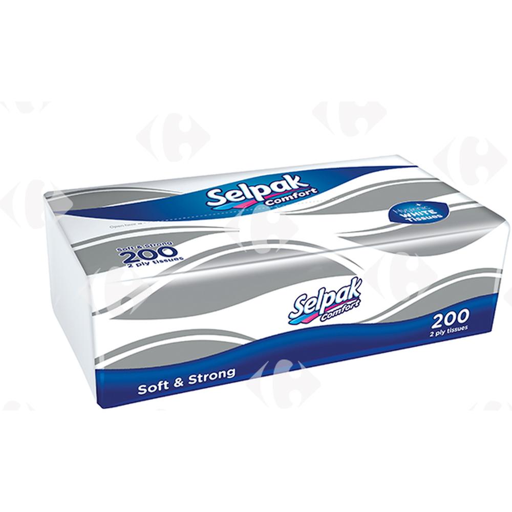 [632799] Boîte de Mouchoirs Confort Selpak 200 unités