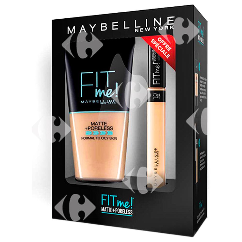 [688570] Pack Fond De Teint Fit Me Matte et Prolesse 110 Maybelline + Concealer Fit Me 10 Maybelline