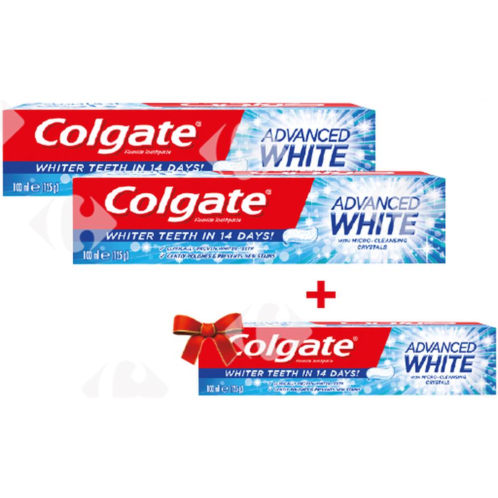 [631464] Dentifrice Advanced White Colgate 100ml + 1 Gratuit