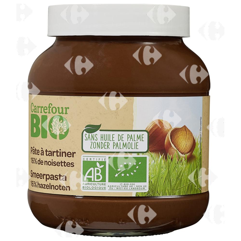 Pâte à Tartiner au Chocolat 16% de Noisettes Carrefour Bio 700g